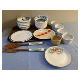 SALAD TONGS, BOWLS, SOUFFLE CUPS