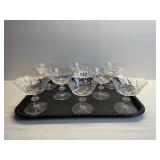 BLOWN GLASS CHAMPAGNE OR SHERBERT GLASSES, FLEA