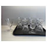 SET OF 12 BLOWN GLASS PEDESTAL WINE GLASSES, 3