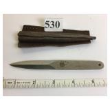 H G LONG 5" SINGLE RIGID BLADE WITH LEATHER