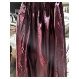 24" W X 64" LONG 6 BURGUNDY LINED PANELS