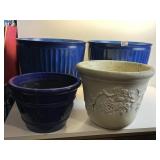 MATCHING BLUE DRIP GLAZE LOOK 16" PLASTIC