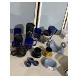 BATHROOM SET,COLBOLT MUGS, ETC.