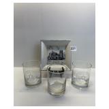 THE HILL SCHOOL POTTSTOWN PA, 3 GLASSES,