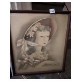 FRAMED BERNARD ART PRINT 30S 40S PRETTY YOUNG