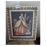 VINTAGE 30S 40S FRAMED TURNER ART PRINT SOUTHERN