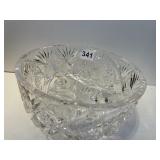 CUT GLASS BOWL - SM. NICK ON RUM 4.5" X 8" ROUND