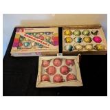 THREE BOXES OF VINTAGE CHRISTMAS BALL ORNAMENTS