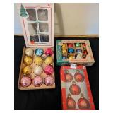 THREE BOXES OF UNBRANDED GLASS CHRISTMAS BALL