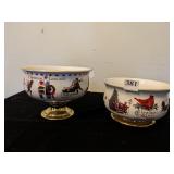 TWO CHARLES WYSOCKI TELEFLORA CHRISTMAS VASES