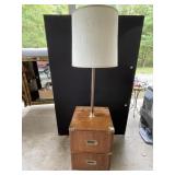 KNOB CREEK 2 DRAWER SIDE TABLE/ LAMP