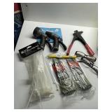 SPRAYER, TIE DOWNS, GLASSES, ETC.