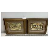 TWO FRAMED THREE DIMENSIONAL