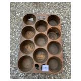 CAST IRON MUFFIN PAN, MADE IN THE USA