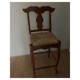 RUSH SEAT BAR STOOL VERY GOOD CONDITION