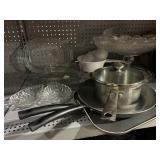 BAKEWARE, SAUCE POT, FRY PAN, STRAINER, ETC