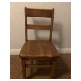 SOLID WOOD MAPLE CHAIR AND ACCENT PILLOW