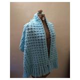 VINTAGE 60S 70S BLUE CHIENGMAI POM POM 54" X 19"