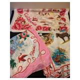 THREE SOUVENIR SCARVES CALIFORNIA FLORIDA NASSAU