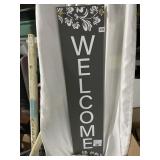 WELCOME SIGN & GRATEFUL DOUBLE SIDED ROPE HANDLE