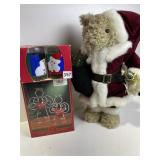 SANTA BEAR W/ ANGLE VOTIVE AND 4 NEW SANTA