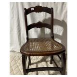 ANTIQUE CANED VICTORIAN CHAIR