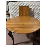 46" ROUND DINING TABLE WOOD TOP BLACK FINISH LEGS