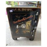 HAND PAINTED ANTIQUE SAFE W/ COMBO