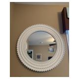 WHITE 29" ROUND MIRROR