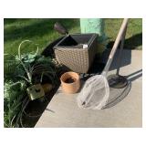 WOVEN PLANTER 12" H X 12" W, HANGER, SM. PLANTER