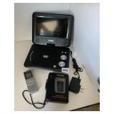 PORTABLE DVD PLAYER, SONY MICROCASSETTE RECORDER,