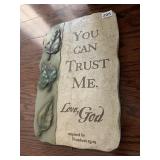YOU CAN TRUST ME LOVE GOD PLAQUE