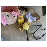 2 EASTER BAGS, PICTURE EASEL, CHICKS
