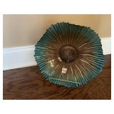 12" FROSTED GLASS BOWL W/ EASEL