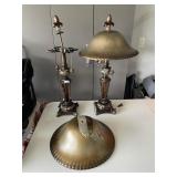 BRONZE FINISHED PAIR OF LAMPS