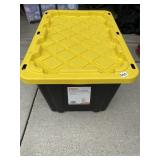 HEAVY DUTY BLACK AND GOLD TOTE FILLED WITH