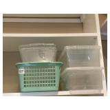 STORAGE BOXES, TRASH CAN