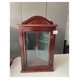 SMALL WALL CORNER CURIO CABINET