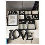 ASSORTED PICTURE FRAMES: LIVE, LAUGH, LOVE
