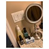 BATHROOM MIRROR, LOTION FRENCH RIVIERA, ETC.