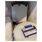 ERASE BOARD/EASEL, NEW COVERED CAKE, TABLE COVER,