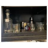 DECANTER, T ROCKS GLASSES, SHOT GLASSES, ETC.