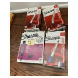 SHARPIE MARKES 4 NEARLY FULL BOXES