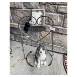 HEART SHAPE WELCOME WITH DOG AT BASE