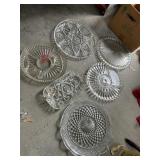 GLASS SERVING PLATTERS, DIVIDED DISHES