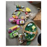 EASTER BASKET WITH CELLULOID DUCKS, PICKS,