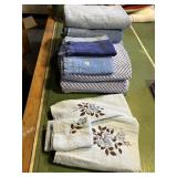 BLUE TOWELS AND BLUE DECORATIVE TOWEL SET
