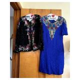 HIGHLY BEADED DENISE ELLE SZ LARGE COCKTAIL DRESS