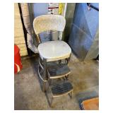 KITCHEN STOOL WITH FLIP OUT FOOTREST/STEP STOOL