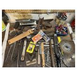 CIRCULAR SAW BLADES, BALL PEEN HAMMER, PLIERS,
